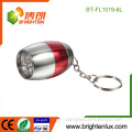 Factory Bulk Colorful Promotional Cheap Pocket Size 6 led aluminium mini flashlight with keychain